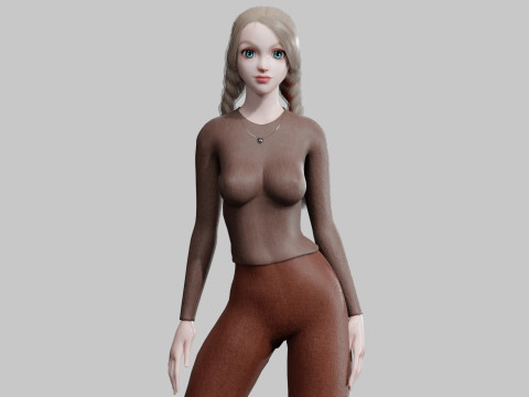 Standard cute Woman V29413 3D-Modell