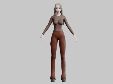 Standard cute Woman V29413 3D मॉडल