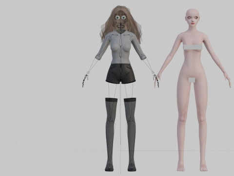 Standard Pretty woman V33669 3D Model