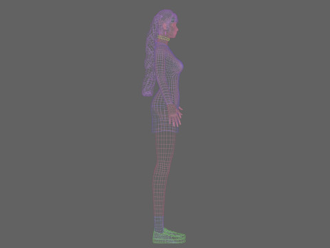 Stylized cute Woman V35453 3D Модель