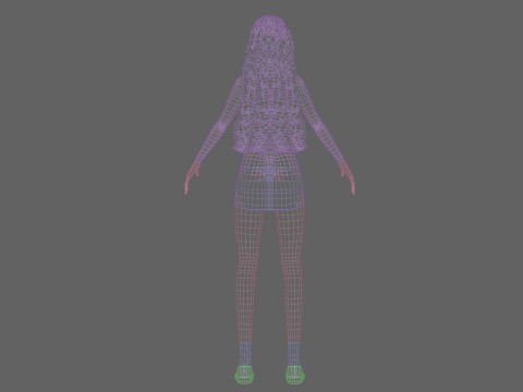 Stylized cute Woman V35453 3D Модель