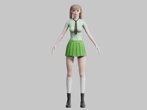 Sweet Basic Woman V29212 Model 3D