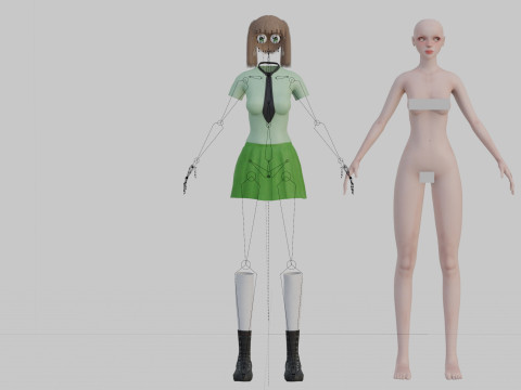 Sweet Basic Woman V29212 Model 3D