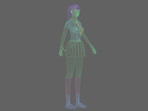Sweet Basic Woman V29212 Model 3D