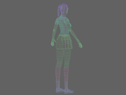 Sweet Basic Woman V29212 Model 3D