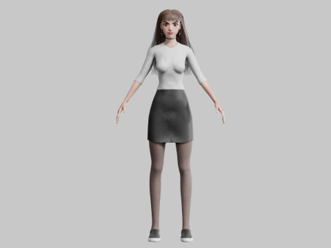 Sweet cute Woman V35913 Modèle 3D
