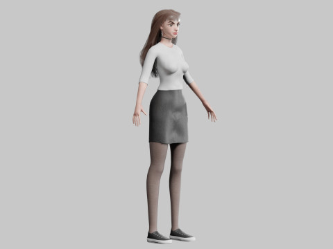 Sweet cute Woman V35913 Modèle 3D