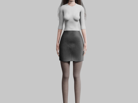 Sweet cute Woman V35913 Modèle 3D