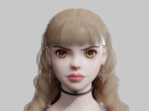 Teen cute Woman V32001 3D Model