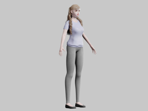 Teen cute Woman V32001 3D मॉडल