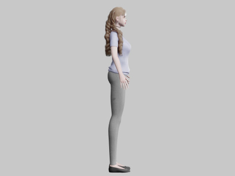 Teen cute Woman V32001 3D मॉडल