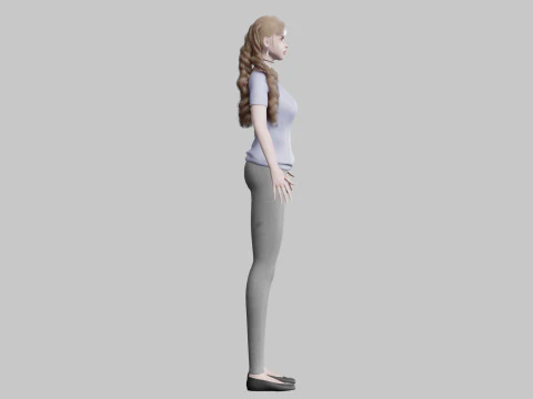 Teen cute Woman V32001 3D Model