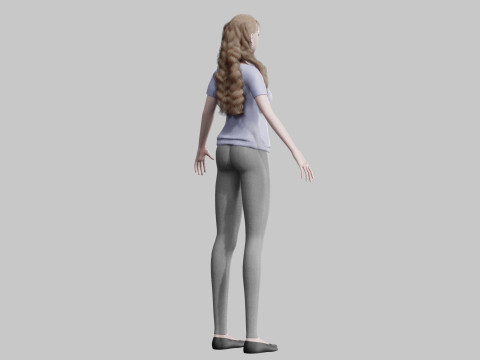Teen cute Woman V32001 3D मॉडल