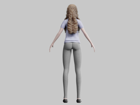 Teen cute Woman V32001 3D मॉडल