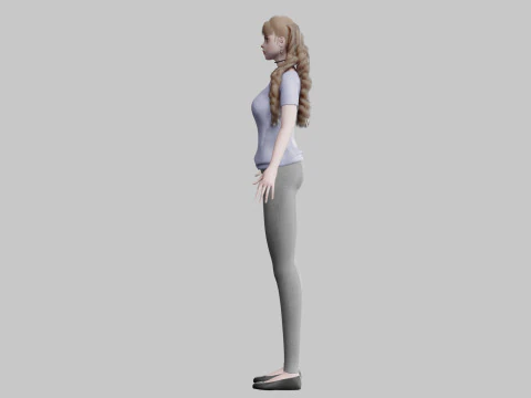Teen cute Woman V32001 3D Model