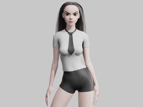Mulher bonita adolescente V31981 Modelo 3D