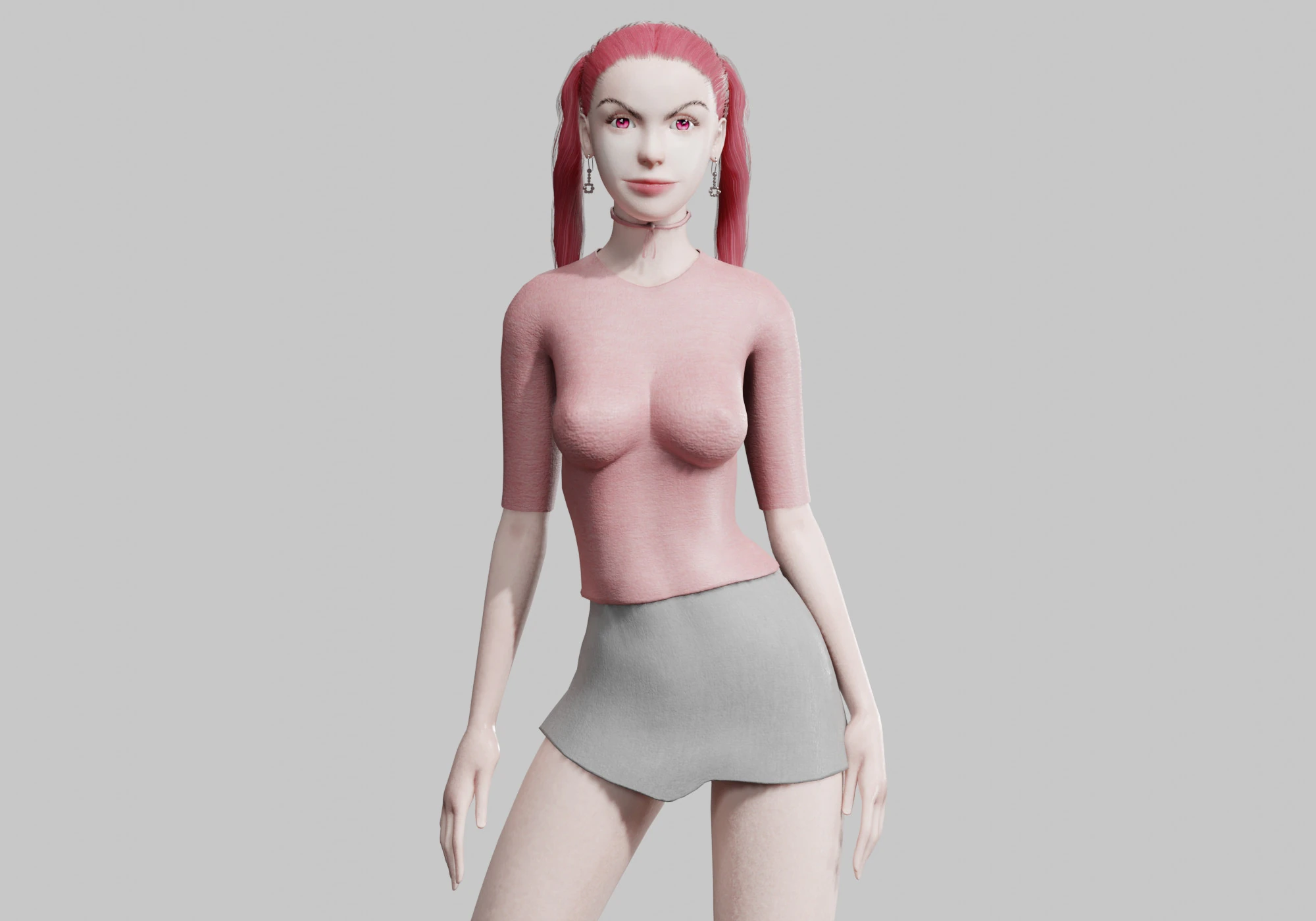 Basic Beautiful woman V25502 3D Model .c4d .max .obj .3ds .fbx .stl .blend