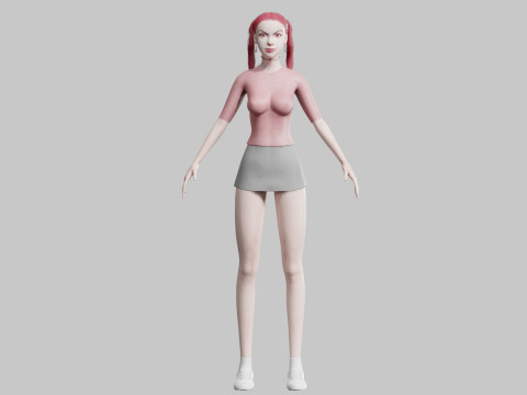 Basic Beautiful woman V25502 3D 模型
