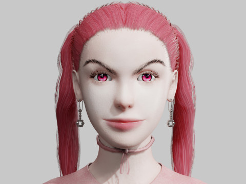 Basic Beautiful woman V25502 3D 模型