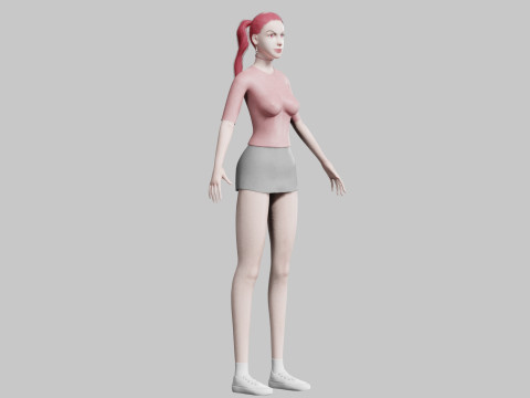 Basic Beautiful woman V25502 3D 模型