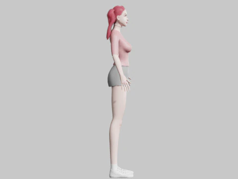 Basic Beautiful woman V25502 3D Model