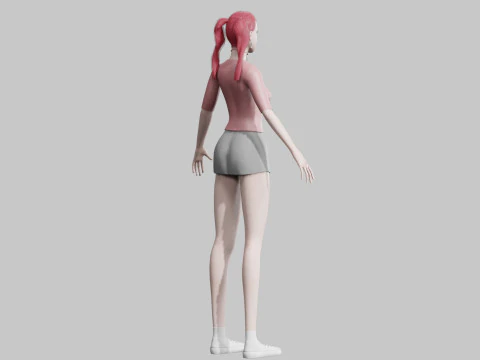 Basic Beautiful woman V25502 3D Model