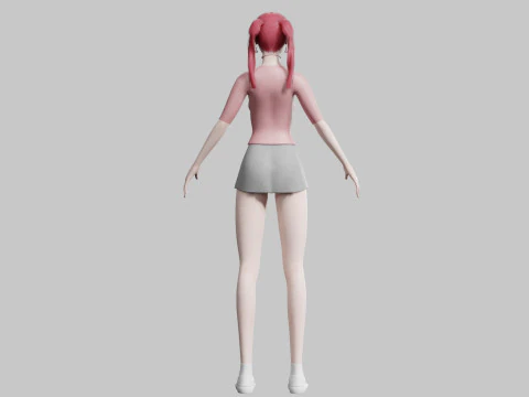 Basic Beautiful woman V25502 3D Model
