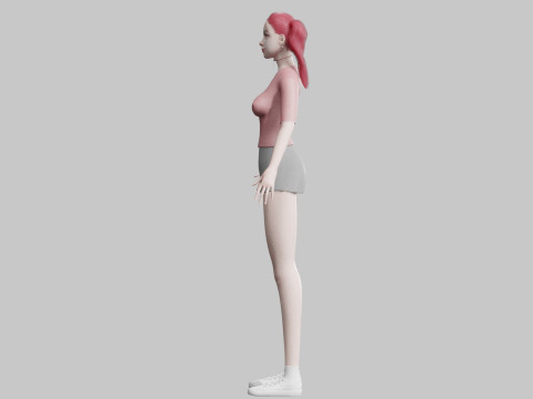 Basic Beautiful woman V25502 3D 模型