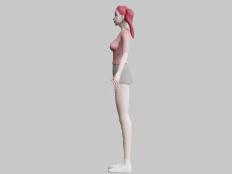 Basic Beautiful woman V25502 3D Model