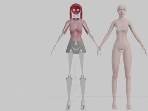 Basic Beautiful woman V25502 3D 模型
