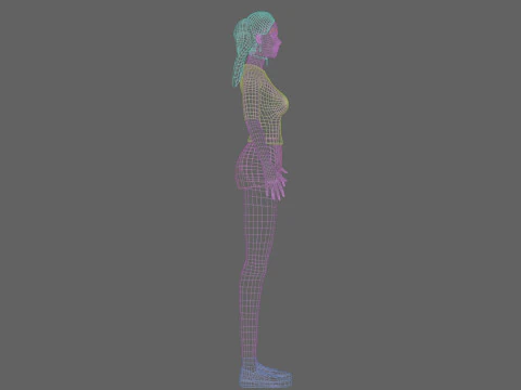 Basic Beautiful woman V25502 3D Model