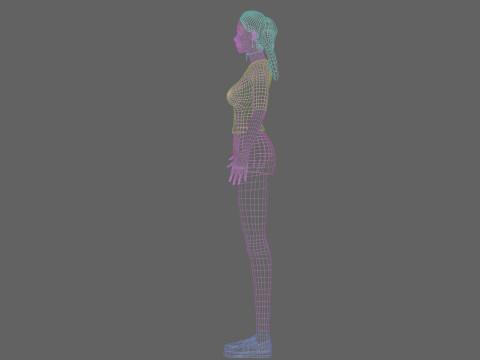Basic Beautiful woman V25502 3D 模型