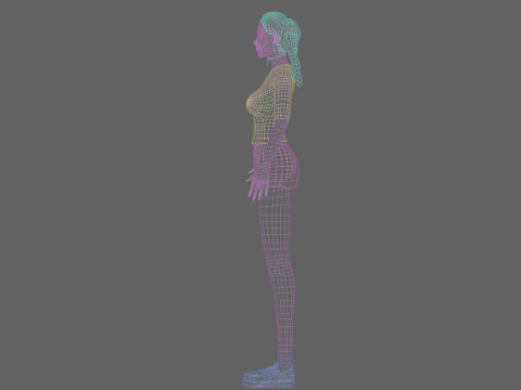Basic Beautiful woman V25502 3D Model