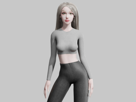 Basic classic woman V35796 3D 모델