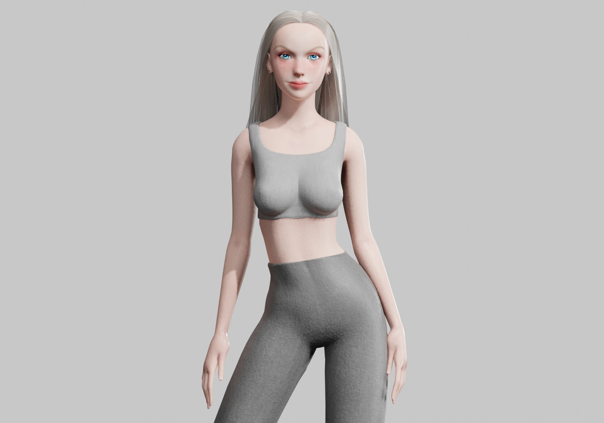 Basic cool woman V29503 3D Model .c4d .max .obj .3ds .fbx .stl .blend