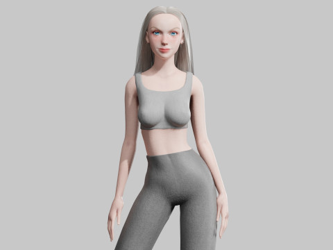 Basic cool woman V29503 3D Model