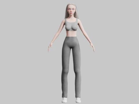 Basic cool woman V29503 3D Model