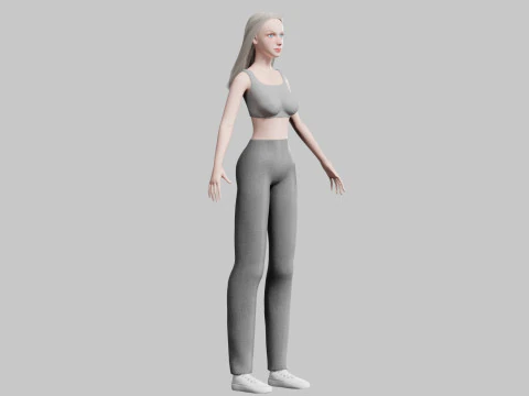 Basic cool woman V29503 3D Model