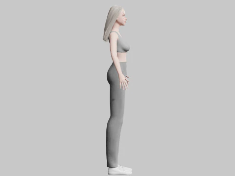Basic cool woman V29503 3D Model