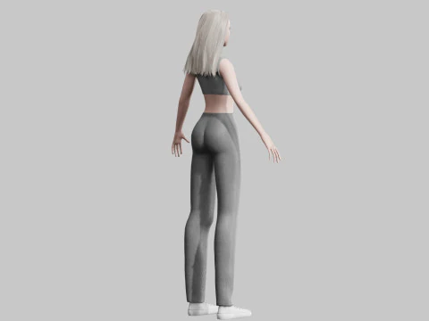 Basic cool woman V29503 3D Model