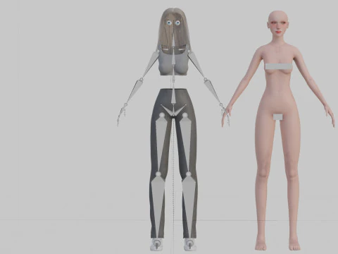 Basic cool woman V29503 3D Model