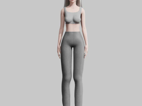 Basic cool woman V29503 3D Model