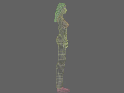 Basic cool woman V29503 3D Model