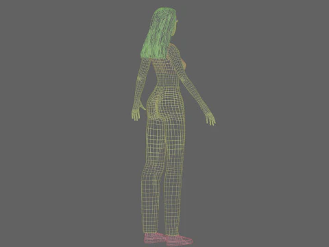 Basic cool woman V29503 3D Model