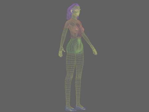 Basic cute Woman V21083 Modello 3D