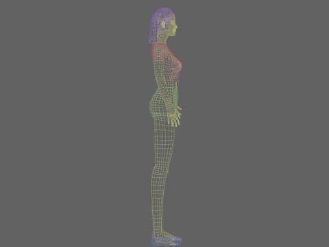 Basic cute Woman V21083 Modello 3D