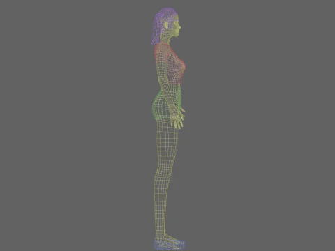 Basic cute Woman V21083 3D Model