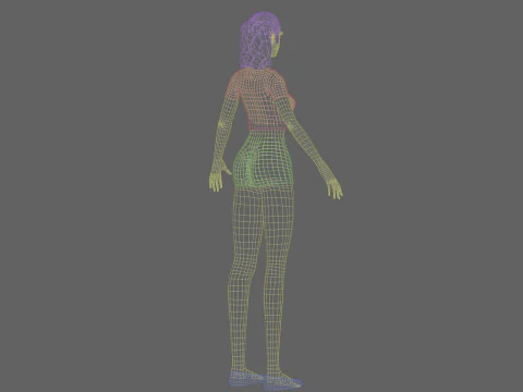 Basic cute Woman V21083 3D Model