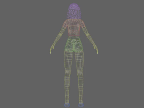 Basic cute Woman V21083 3D Model