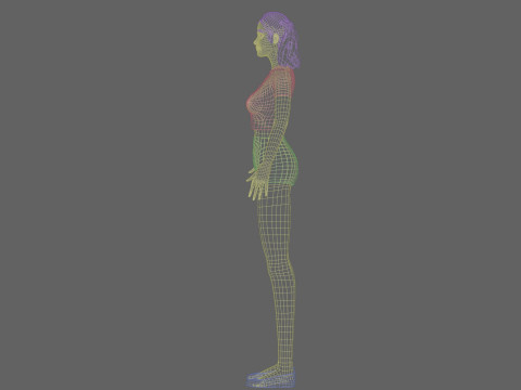 Basic cute Woman V21083 Modello 3D